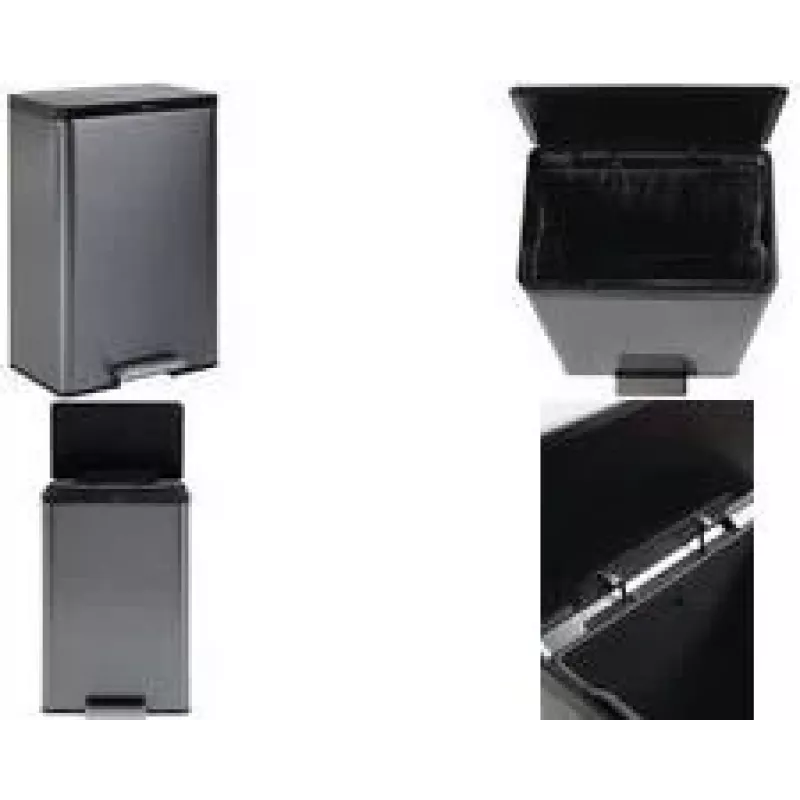 Rubbermaid Elite 45L RVS pedaalemmer, rechthoekig, vingerafdrukbestendig 2112520