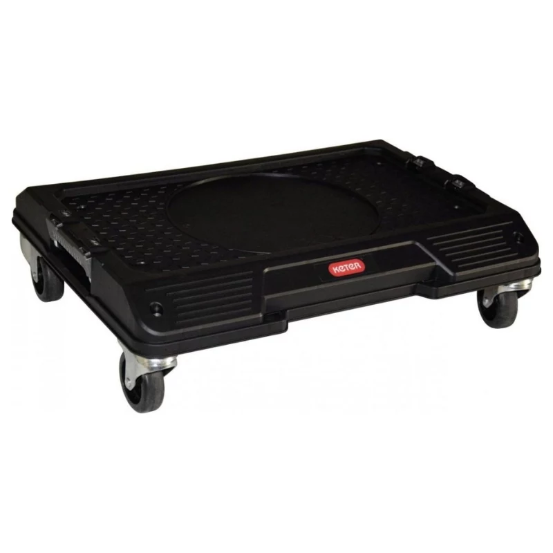 KETER DIY Connect transportwagen 55,7x43,7x16,4 cm, zwart/rood, IP54, 30 kg draagvermogen