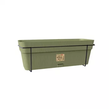 STEFANPLAST balkonset met automatisch bewateringssysteem en metalen beugel 50x18x17 cm groen
