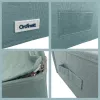 ORDINETT rechthoekige opbergbox met rits 42x32x14 cm mint
