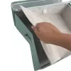 ORDINETT rechthoekige opbergbox met rits 42x32x14 cm mint