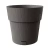STEFANPLAST Ethica bloempot met schotel Ø40x39cm grijs