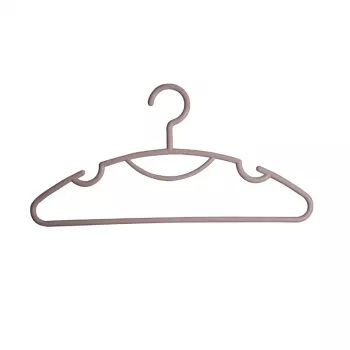 ORDINETT Daphne kunststof kledinghanger 10-pack grijsbruin 42x0,8x21 cm