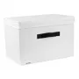 ORDINETT rechthoekige opbergbox van katoen 36x24x25 cm grijs