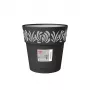 STEFANPLAST Gaia bloempot met schotel Ø25x25cm zwart