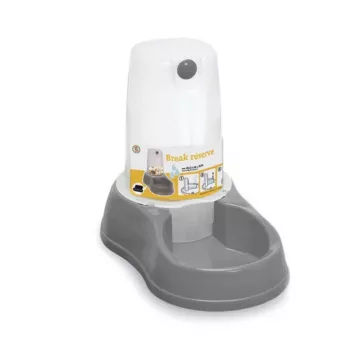 Stefanplast Break Reserve waterdispenser huisdierennap met dispenser 1,5 L, 28,5x18,5x22 cm, grijs