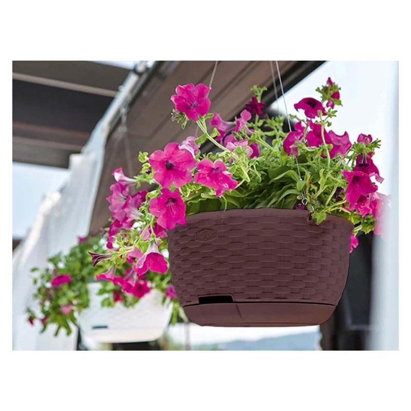 STEFANPLAST hangbloempot Natural Ø30x14,5cm donkerbruin
