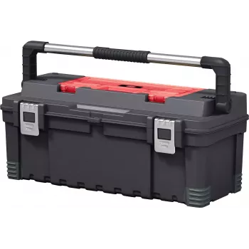 KETER DIY Hawk gereedschapskoffer 26 met organizer, 66 x 28,7 x 26,6 cm, zwart/rood