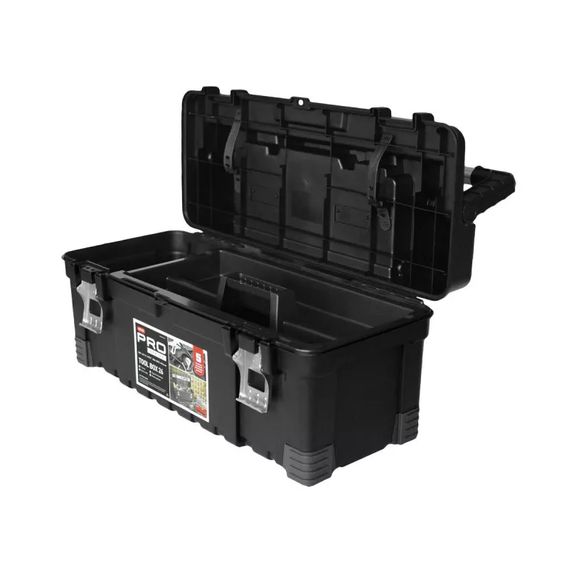KETER DIY Hawk gereedschapskoffer 26 met organizer, 66 x 28,7 x 26,6 cm, zwart/rood