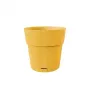 STEFANPLAST Ethica bloempot met schotel Ø20x19cm mosterdgeel