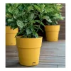 STEFANPLAST Ethica bloempot met schotel Ø20x19cm mosterdgeel