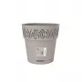 STEFANPLAST Gaia bloempot met schotel Ø25x25 cm lichtgrijs