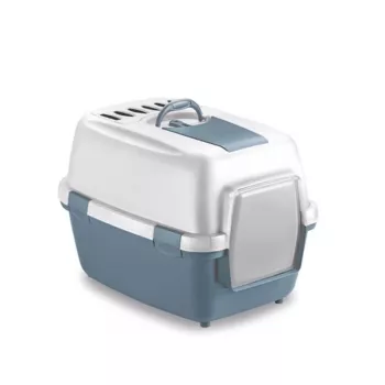 STEFANPLAST WivaCatt gesloten kattentoilet 55x40x40 cm wit/blauw