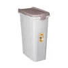 STEFANPLAST voerbewaarcontainer met wielen 40L 15kg wit/lichtgrijs