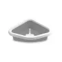 STEFANPLAST Sprint hoek-kattenbak 56x40x14 cm wit/grijs