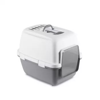 STEFANPLAST Cathy Comfort gesloten kattentoilet 58x45x48 cm wit/grijs