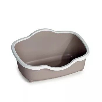 STEFANPLAST kattenbak Tres Chic Open 56x38,5x26 cm wit/lichtgrijs