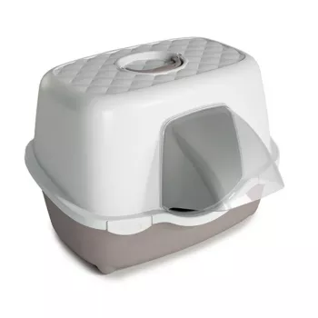 STEFANPLAST kattentoilet Tres Chic Outdoor 56x54,5x39cm wit/lichtgrijs