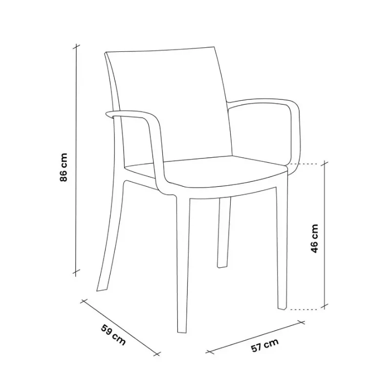 BICA tuinstoel Verona fauteuil bruin