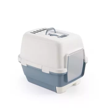 STEFANPLAST kattenbak gesloten Cathy Clever & Smart 58x45x48cm wit/blauw