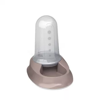 STEFANPLAST Chic 2L automatische voer- en drinkdispenser voor huisdieren, lichtgrijs, 32 x 21 x 29 cm