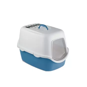 STEFANPLAST Cathy Filter gesloten kattenbak met filter 56x40x40 cm wit/blauw