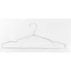 ORDINETT kledinghangers 3 stuks roestvrij staal/stof, 44,5 cm, assorti (zwart/lichtblauw/wit)