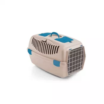 STEFANPLAST transportbox Gulliver 2 met metalen deur 55x36x35 cm witte travertin