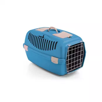 STEFANPLAST transportbox Gulliver 3 met metalen deur 61x40x38cm blauw