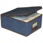 ORDINETT opbergbox stof 48x36x19 cm blauw