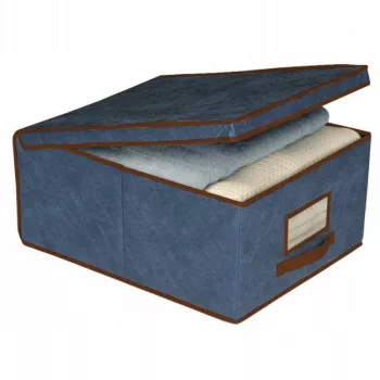 ORDINETT opvouwbare opbergbox van stof 50 x 40 x 25 cm blauw