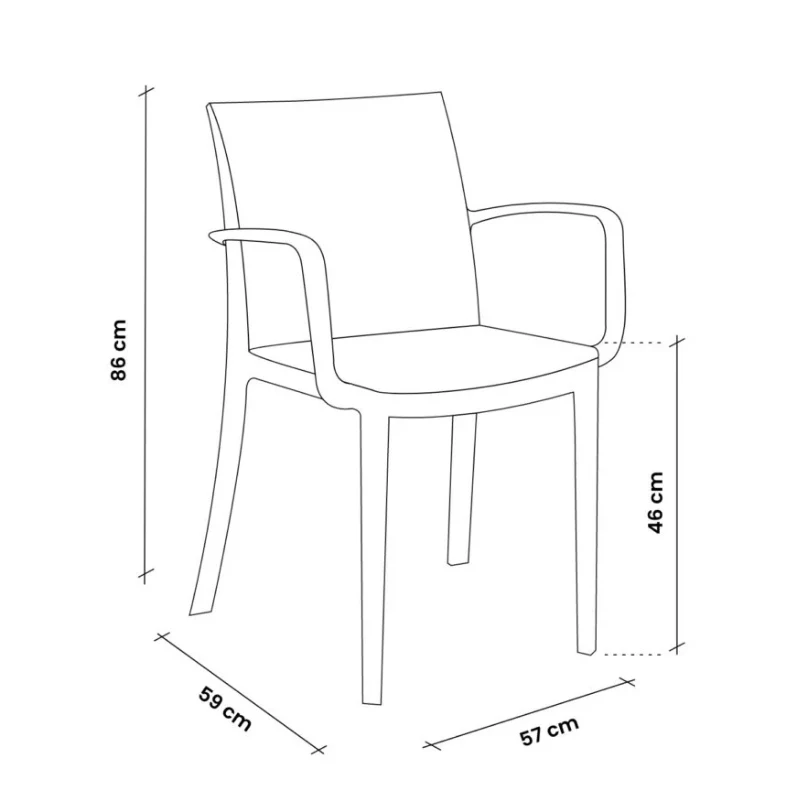 BICA Tuinstoel Verona fauteuil zwart