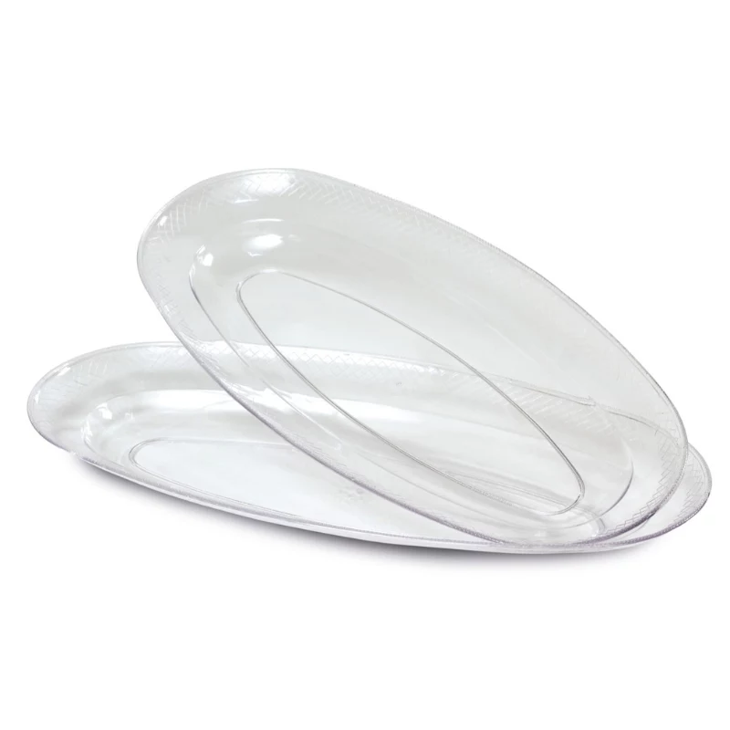 GUARDINI Kunststof dienbladen transparant 2-delige set Easy Bake 46x23cm