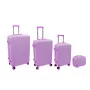 ORDINETT 4-delige harde kofferset 98L/60L/43L/15L roze