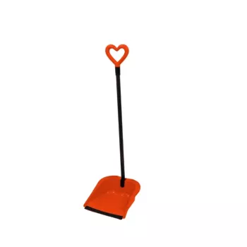 GIOSTYLE Rubber Hair Scoop Love stoffer en blik set, 24,5x27x85 cm, diverse kleuren