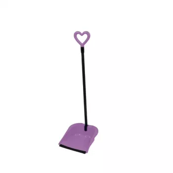 GIOSTYLE Rubber Hair Scoop Love stoffer en blik set, 24,5x27x85 cm, diverse kleuren