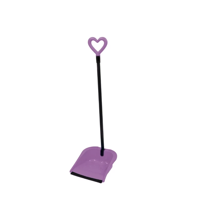 GIOSTYLE Rubber Hair Scoop Love stoffer en blik set, 24,5x27x85 cm, diverse kleuren