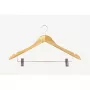 ORDINETT houten kledinghangers met clips, 2-pack, 44,5 cm, natuurlijk beukenhout