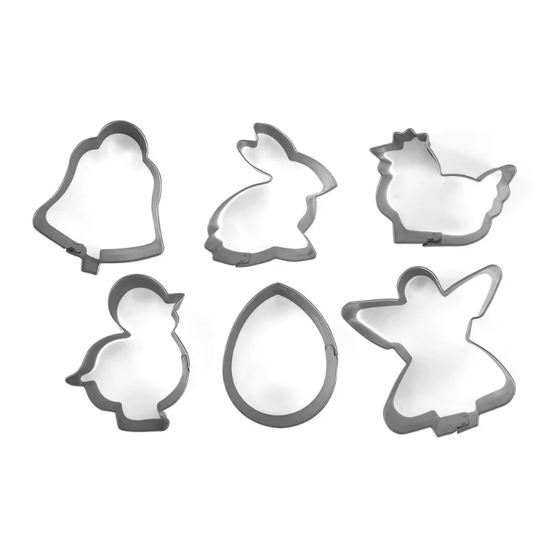 GUARDINI paas- en peperkoekuitsteekvormpjes set 6 stuks 5-6x2cm