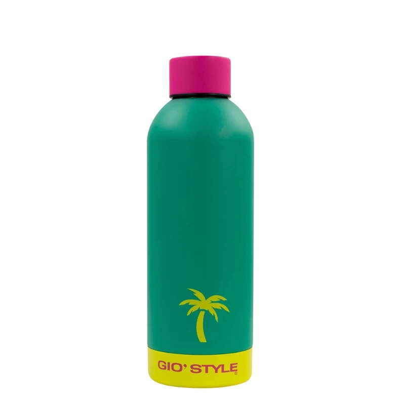 GIOSTYLE Fluo drinkfles 0,5L assorti roze/geel/groen/blauw