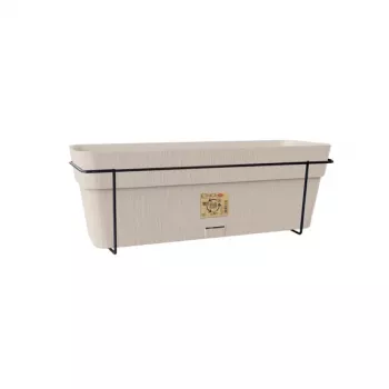 STEFANPLAST balkonset met automatisch bewateringssysteem en metalen houder 50x18x17 cm wit