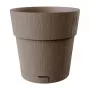 STEFANPLAST Ethica ronde bloempot met schotel, bruin, 40x39 cm, 25 L