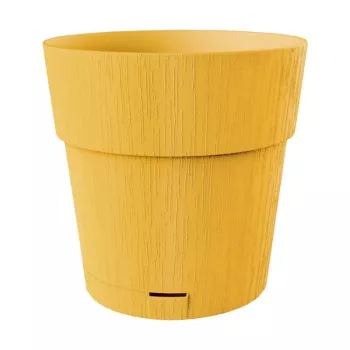 STEFANPLAST Ethica bloempot met schotel Ø40x39cm mosterdgeel