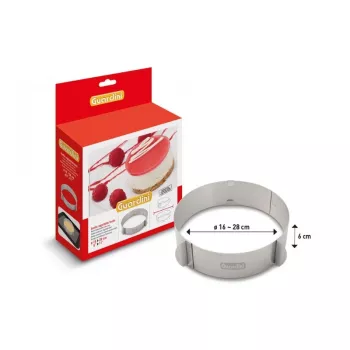 GUARDINI ronde taartring met variabele diameter Ø16-28cm