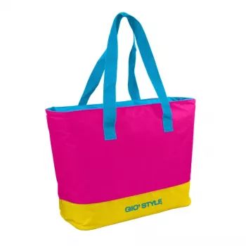 GIOSTYLE thermotas Beach Fluo Tote Assorted, 24L, groen/roze/geel/lichtblauw