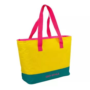 GIOSTYLE thermotas Beach Fluo Tote Assorted, 24L, groen/roze/geel/lichtblauw