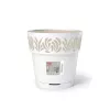 STEFANPLAST Gaia bloempot met schotel Ø25x25cm wit