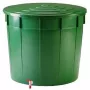 STEFANPLAST regenton 500L met deksel en kraan Ø100x85cm groen