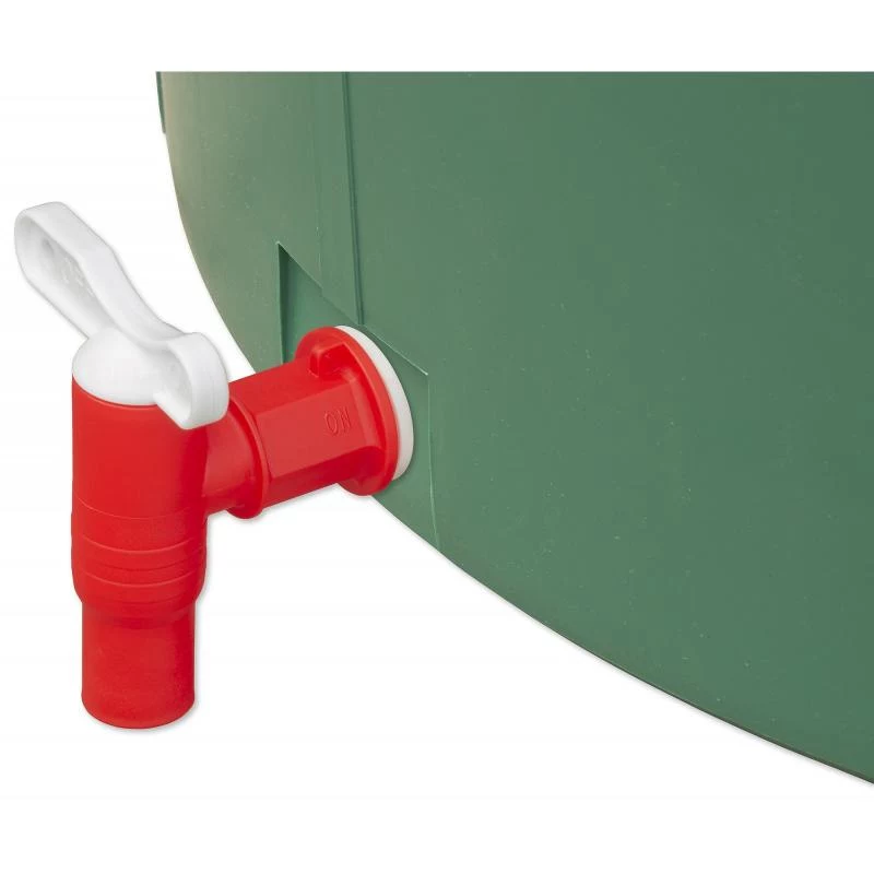 STEFANPLAST regenton 500L met deksel en kraan Ø100x85cm groen