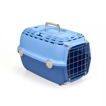 STEFANPLAST transportbox Horizon 1 met metalen deur 48x32x30 cm lichtblauw/blauw